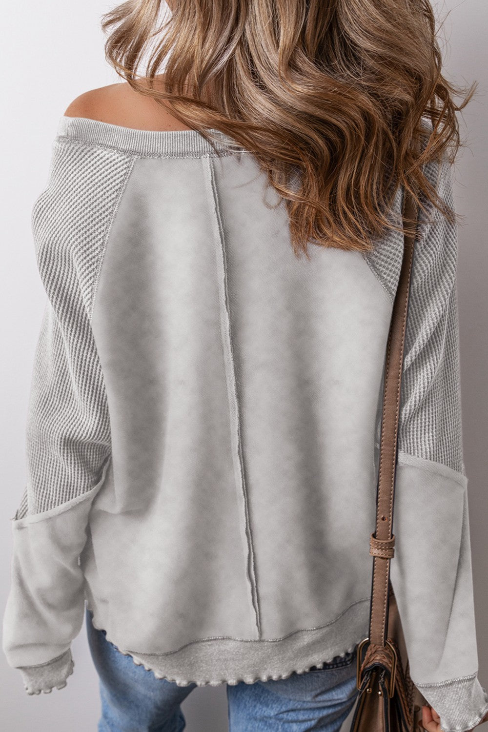 Zimonto - Exposed Seam Long Sleeve Sweatshirt