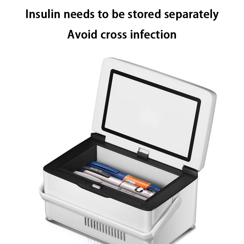 Zimonto - 20400mAh Portable Insulin Refrigerator USB Rechargeable Mini Cold Box Drug Medicine Constant Temperature Cooler Case With Bag