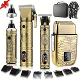 Zimonto - USB Rechargeable Cordless Hair Clippers Trimmer for Men Luxurious Gold