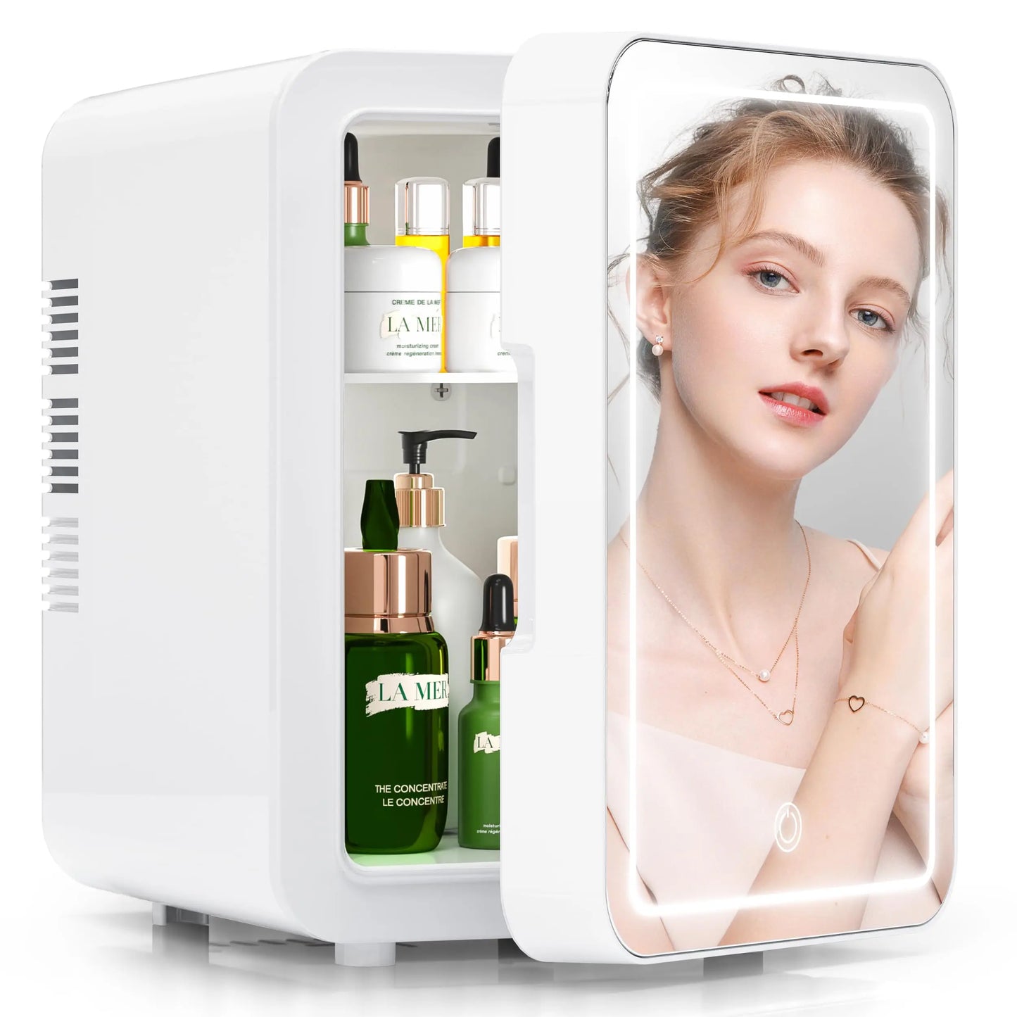 Zimonto - 4L Makeup Mini Fridge for Bedroom Car Office & Dorm Cooler & Warmer Portable Small Refrigerator for Cosmetics, Skin Care