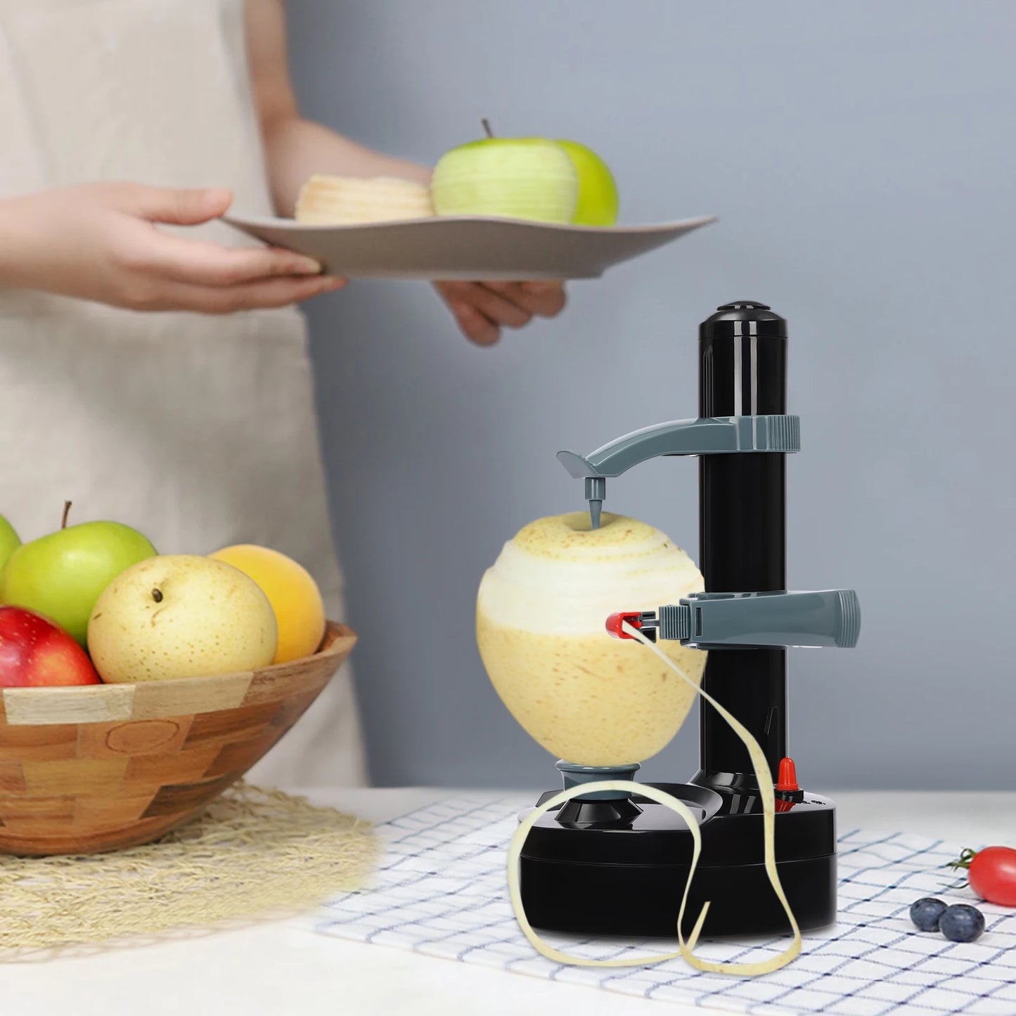 Zimonto - Electric Peeler Effortless Automatic Peeling for Fruits Veggies