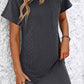 Mandy Ribbed Striped Short Sleeve Mini Tee Dress