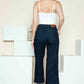 Judy Blue Full Size Side Seam Braid Detail Crop Wide Leg Jeans