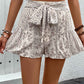 Perfee Tied Printed High Waist Shorts