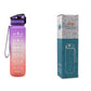 1L Motivational Tritan Water Bottle With Time Markers & Leakproof Design For Fitness & Sports