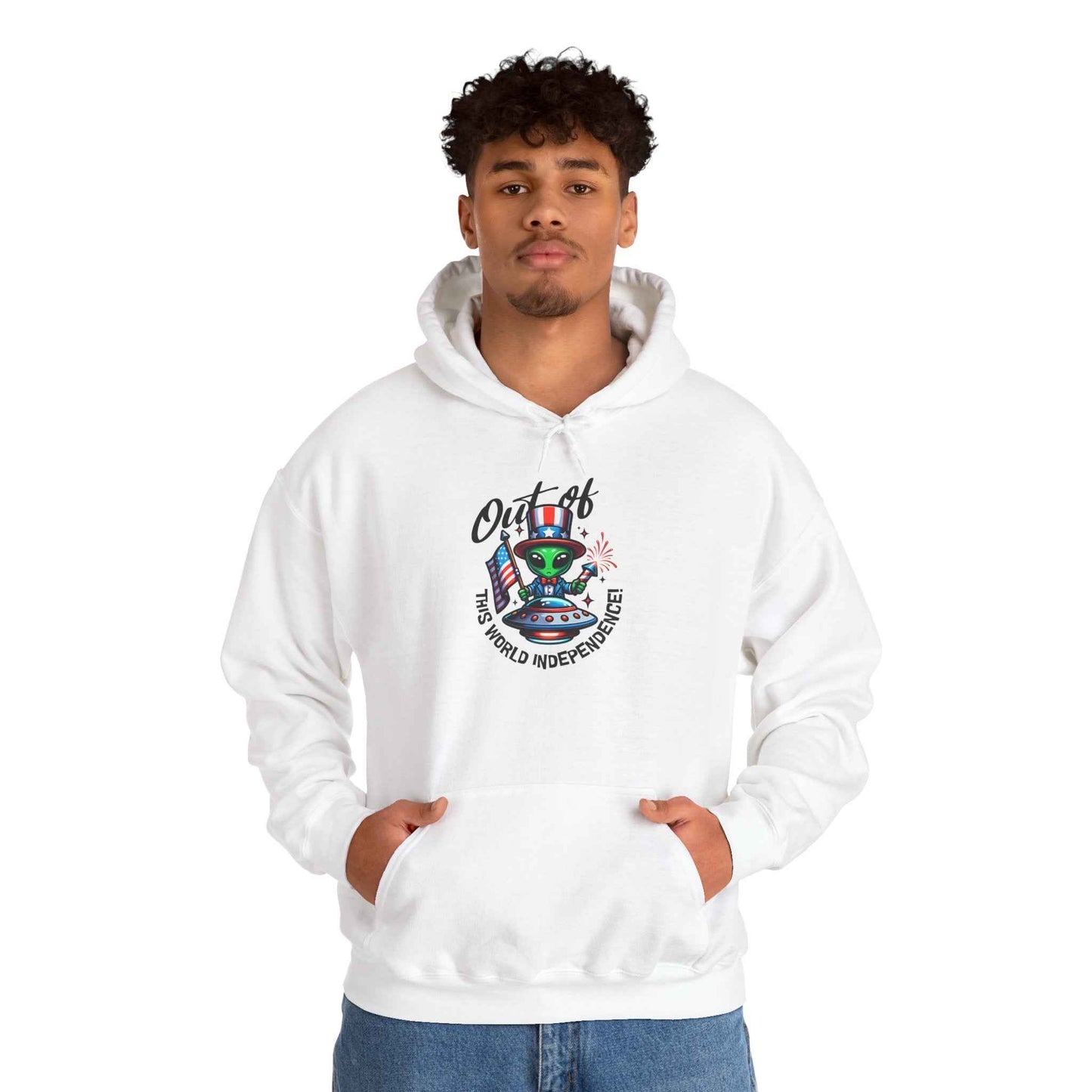 Alien DJ Hoodie —Out of This World Independence Graphic Pullover