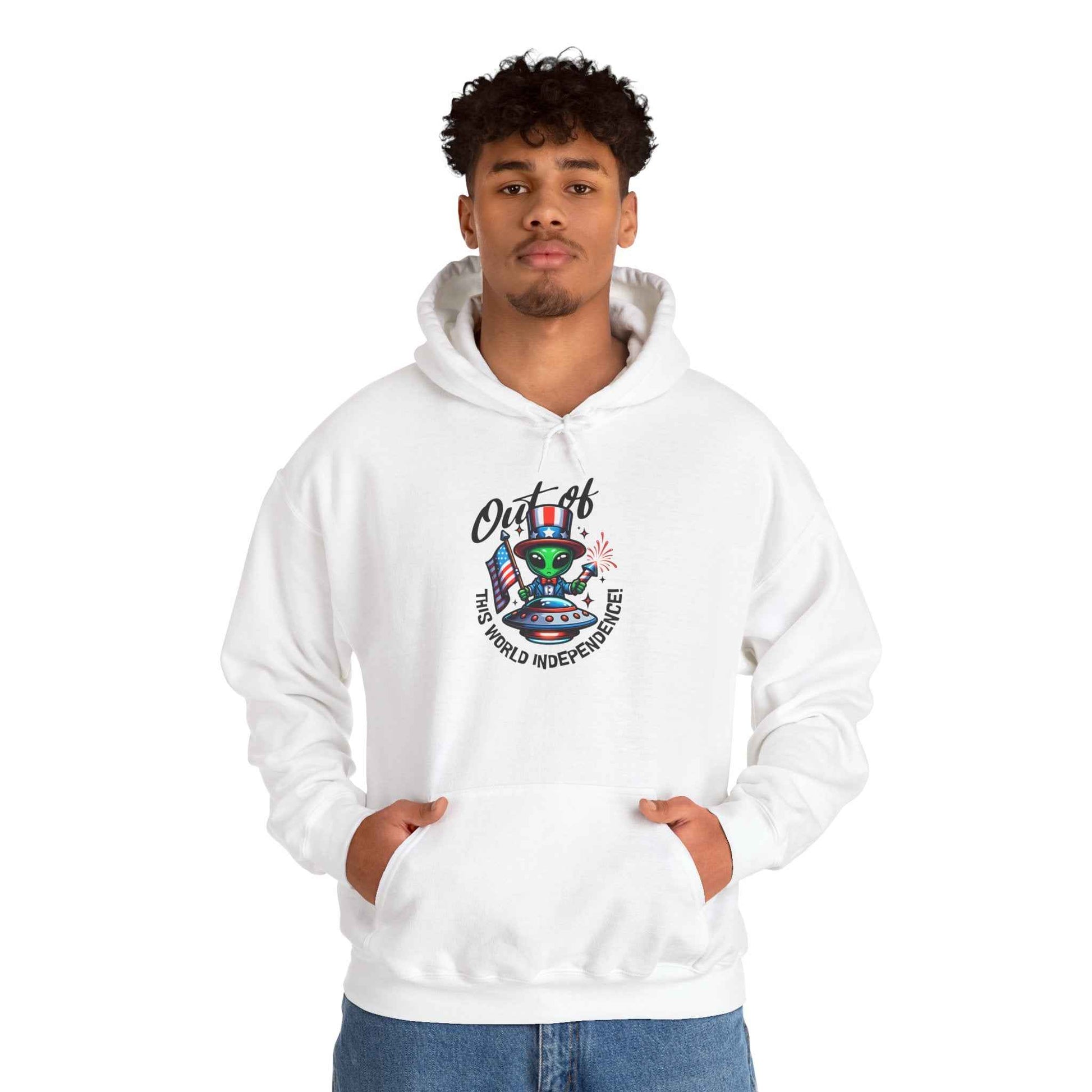 Alien DJ Hoodie —Out of This World Independence Graphic Pullover