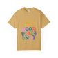 Good Vibes Only T-Shirt - Retro Rainbow Sun Graphic Tee
