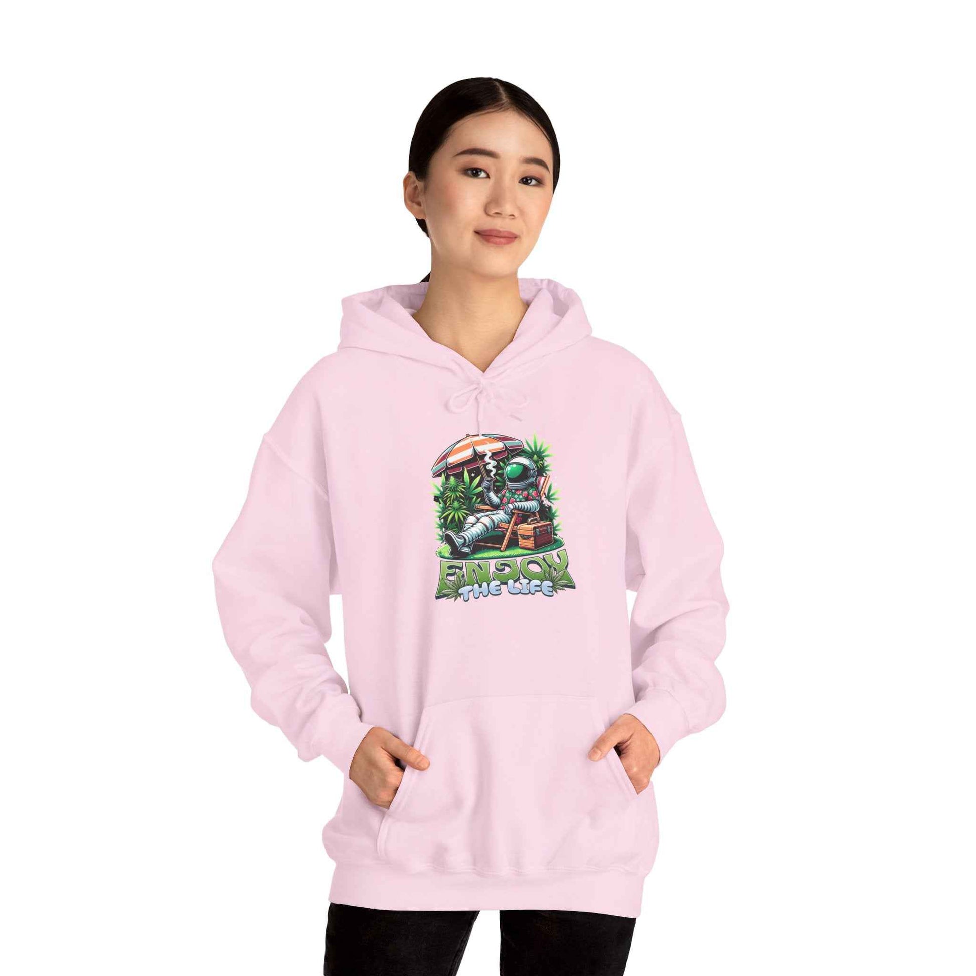 Astronaut Enjoy The Life  Plant Floral Cartoon Graphic Pullover