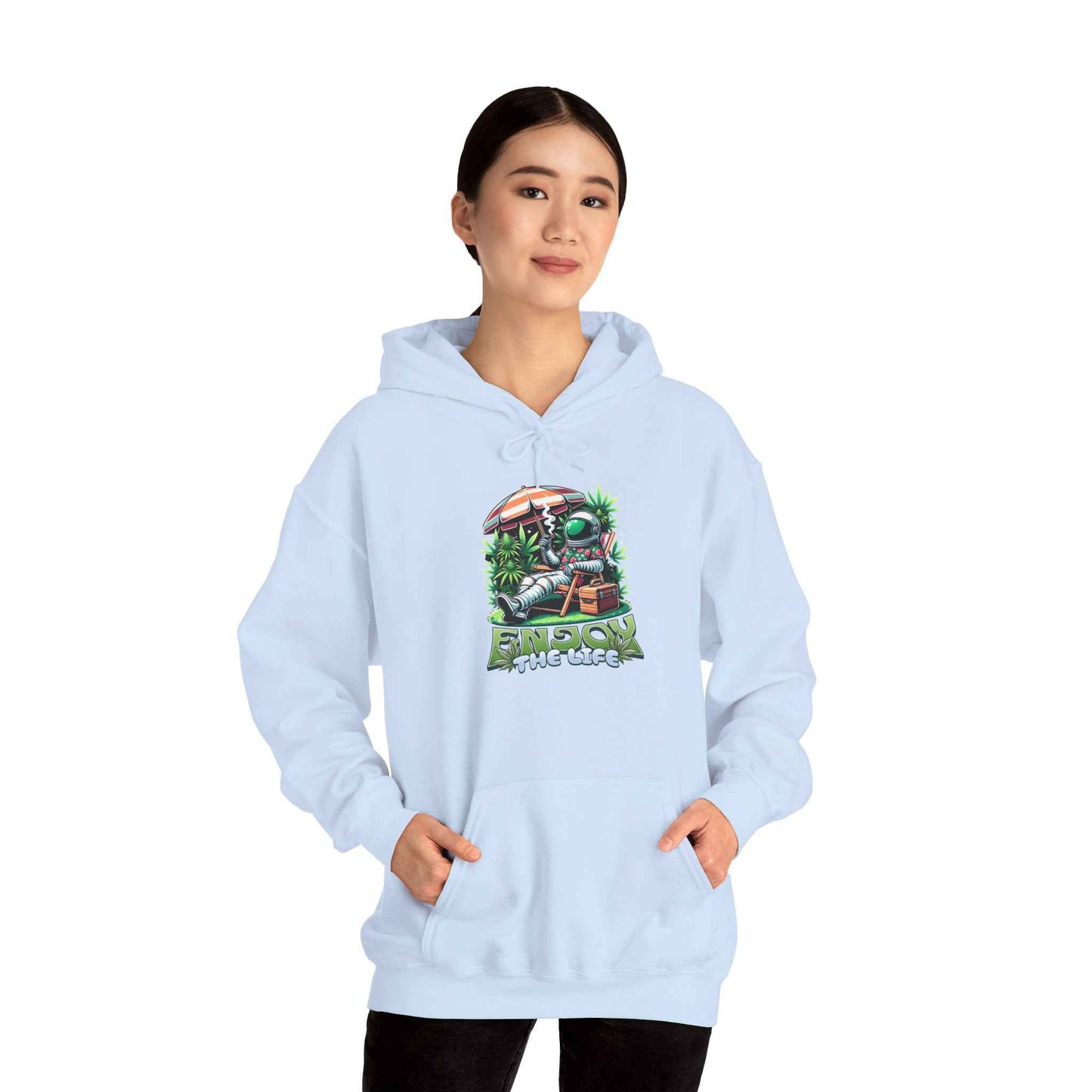 Astronaut Enjoy The Life  Plant Floral Cartoon Graphic Pullover