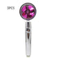 Propeller Driven Shower Head With Stop Button And Cotton Filter Turbocharged High Pressure Handheld Shower Nozzle