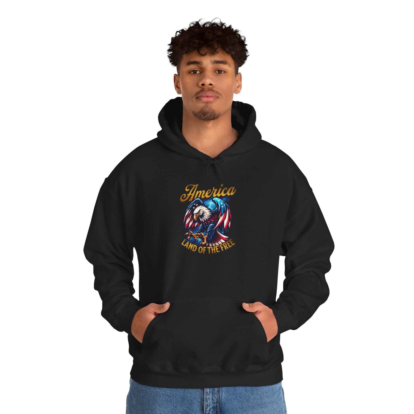 America Bald Eagle Hoodie – Land of the Free Patriotic Pullover