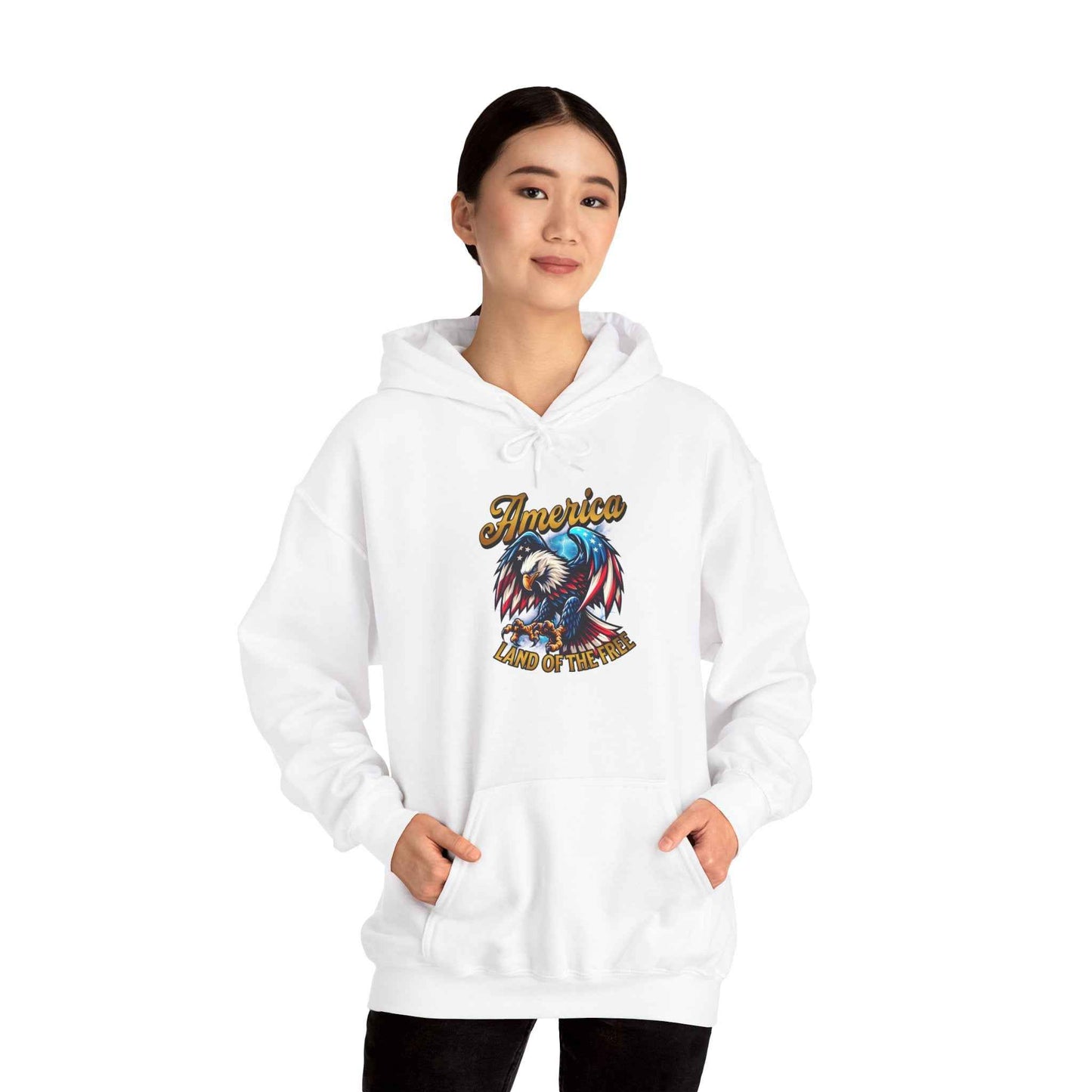 America Bald Eagle Hoodie – Land of the Free Patriotic Pullover
