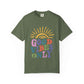 Good Vibes Only T-Shirt - Retro Rainbow Sun Graphic Tee