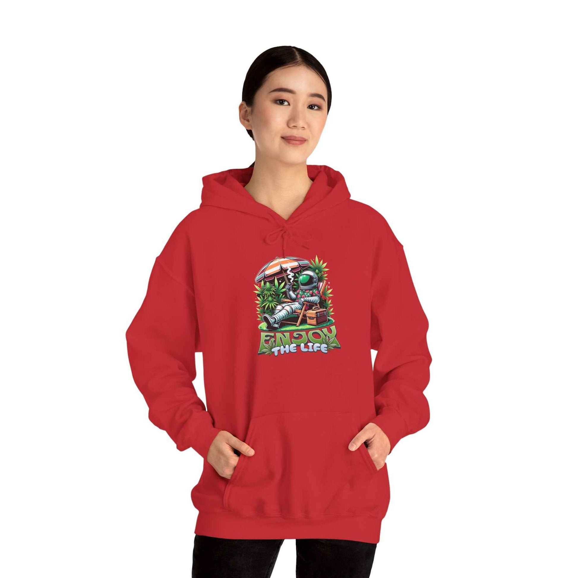Astronaut Enjoy The Life  Plant Floral Cartoon Graphic Pullover