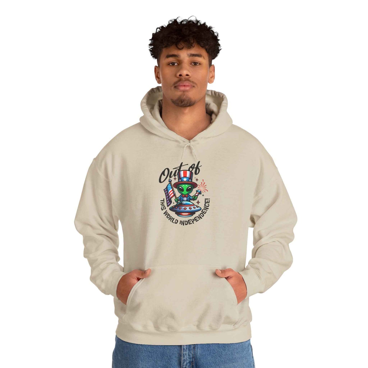 Alien DJ Hoodie —Out of This World Independence Graphic Pullover
