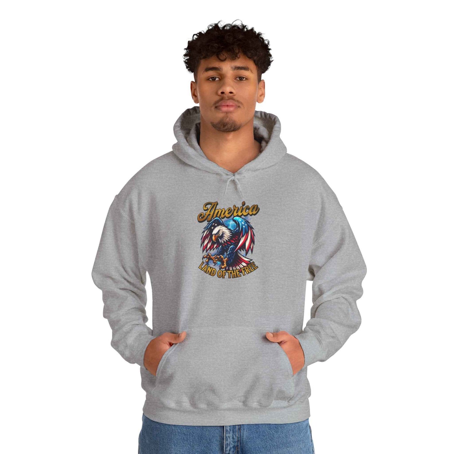 America Bald Eagle Hoodie – Land of the Free Patriotic Pullover