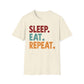 Sleep Eat Repeat Unisex Softstyle T-Shirt
