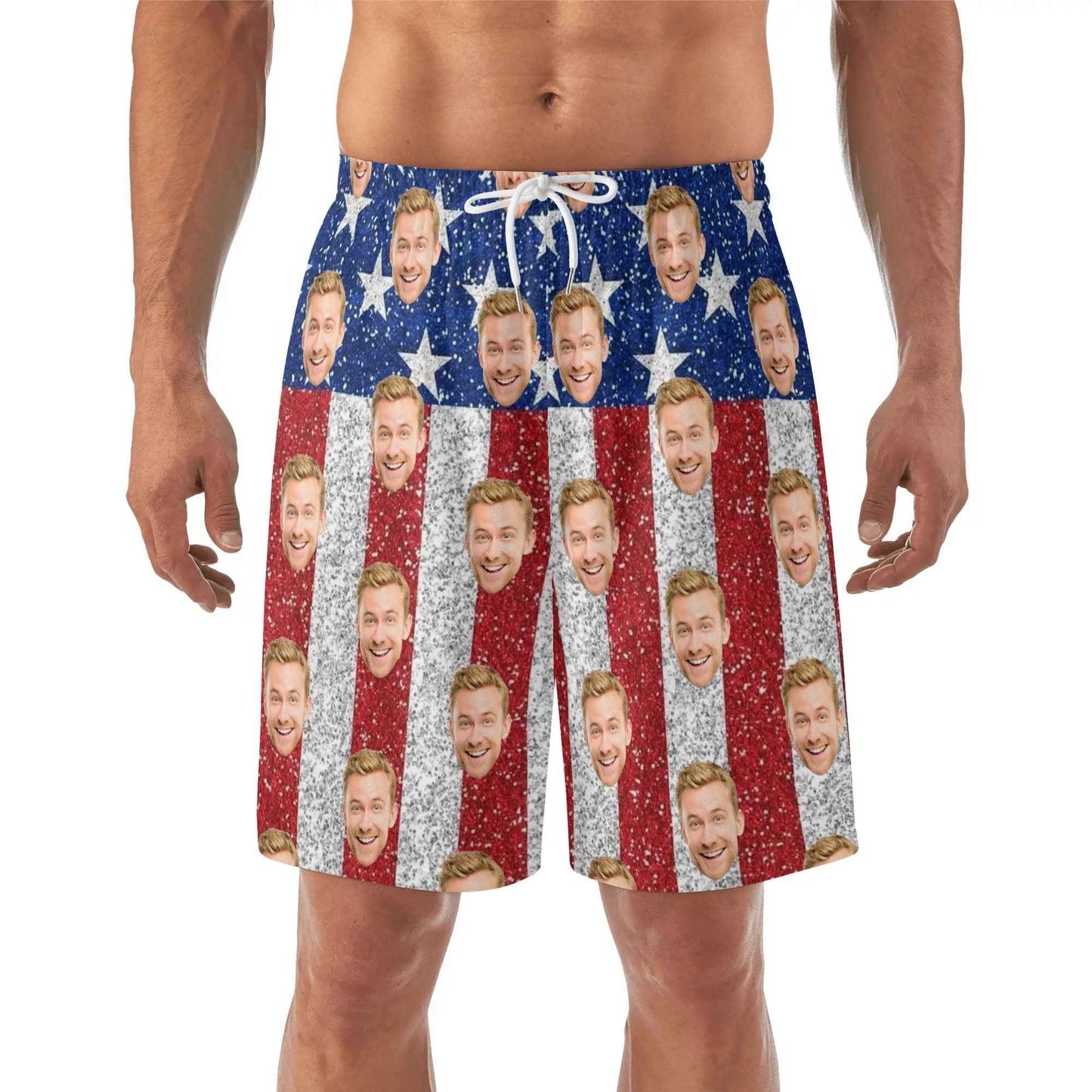 Mens Lightweight Hawaiian Beach Shorts