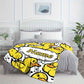 Custom Yellow Duck Flannel Throw Cozy Personalized  Soft