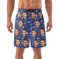 Mens Lightweight Hawaiian Beach Shorts