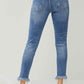 RISEN Distressed Frayed Hem Slim Jeans