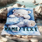 Personalized White Bear Soft Flannel Blanket Custom Warmth