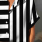 FAM-FAM Striped Button Up Short Sleeve Shirt