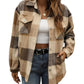 Zimonto - Womens Cozy Plaid Flannel Shacket Soft Fleece Jacket