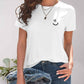 Smile Graphic Round Neck Short Sleeve T-Shirt
