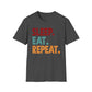 Sleep Eat Repeat Unisex Softstyle T-Shirt