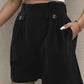 Perfee Decorative Button Pocketed Shorts