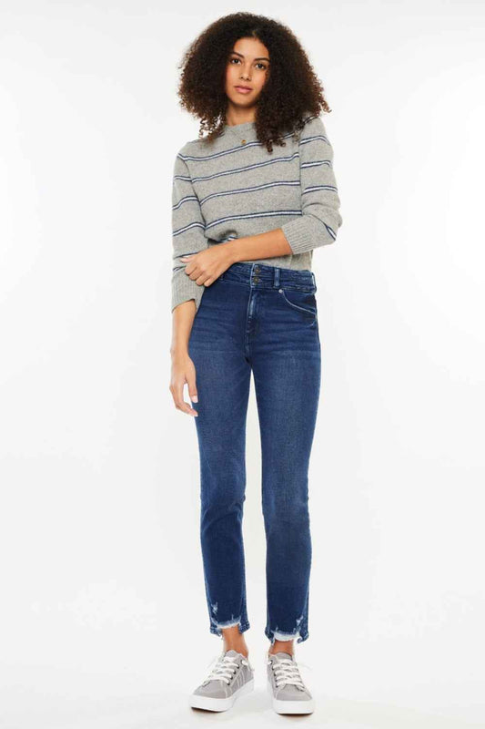 Kancan High Rise Slim Straight Jeans
