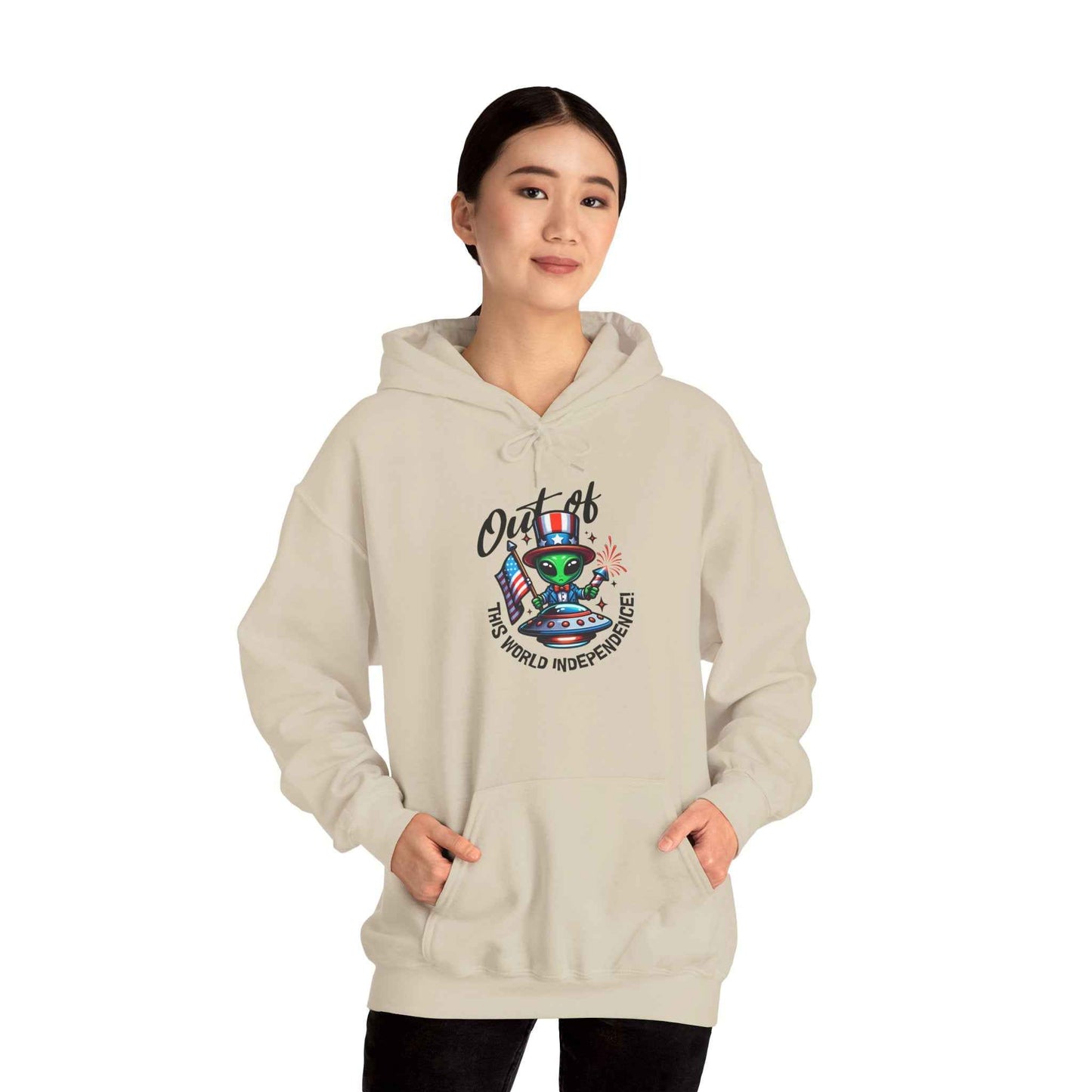 Alien DJ Hoodie —Out of This World Independence Graphic Pullover
