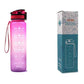 1L Motivational Tritan Water Bottle With Time Markers & Leakproof Design For Fitness & Sports