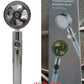 Shower Head Water Saving Flow 360 Degrees Rotating With Small Fan ABS Rain High Pressure Spray Nozzle Bathroom Accessories