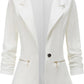 Zimonto - Genhoo Women's Long Sleeve Blazer Open Front Cardigan Jacket Work Office Blazer with Zipper Pockets S-3XL Import Single ASIN Import Multiple ASIN ×Product customization General Description Gallery Reviews Variations Additional d Blazers