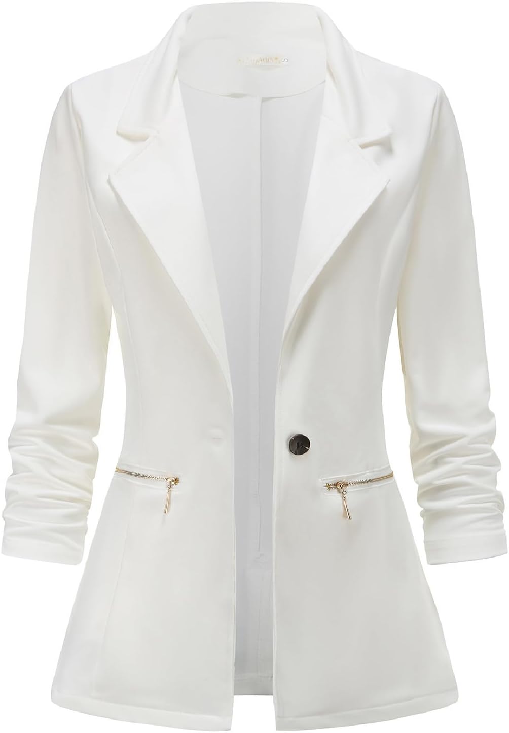 Zimonto - Genhoo Women's Long Sleeve Blazer Open Front Cardigan Jacket Work Office Blazer with Zipper Pockets S-3XL Import Single ASIN Import Multiple ASIN ×Product customization General Description Gallery Reviews Variations Additional d Blazers