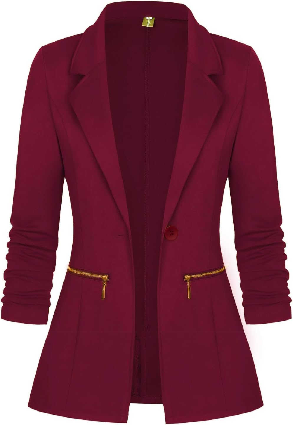 Zimonto - Genhoo Women's Long Sleeve Blazer Open Front Cardigan Jacket Work Office Blazer with Zipper Pockets S-3XL Import Single ASIN Import Multiple ASIN ×Product customization General Description Gallery Reviews Variations Additional d Blazers