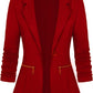 Zimonto - Genhoo Women's Long Sleeve Blazer Open Front Cardigan Jacket Work Office Blazer with Zipper Pockets S-3XL Import Single ASIN Import Multiple ASIN ×Product customization General Description Gallery Reviews Variations Additional d Blazers