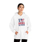 America Land of the Free Hoodie — I Love America Patriotic Flag Sweatshirt