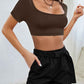 Square Neck Short Sleeve T-Shirt