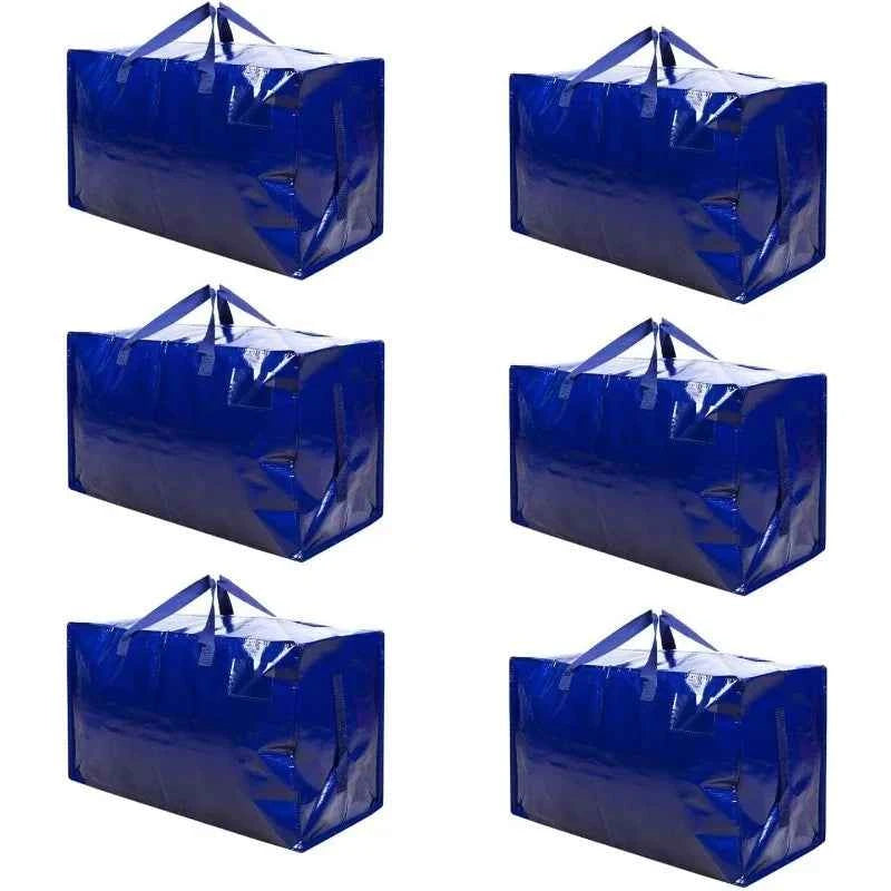 6 Pack Moving and Storage Bags, Heavy Duty, Alternative to Moving Boxes, Large Packing Totes Supplies for Colleg Dorm Room