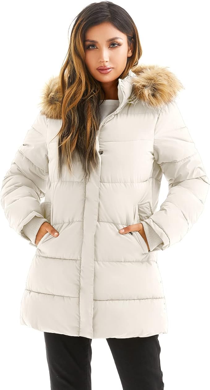 Zimonto - FARVALUE Women's Winter Coat Warm Parka Jacket Puffer Quilted Thicken Hooded Outerwear with Fur Trim Import Single ASIN Import Multiple ASIN ×Product customization General Description Gallery Reviews Variations Additional detail Down Jackets & Parkas