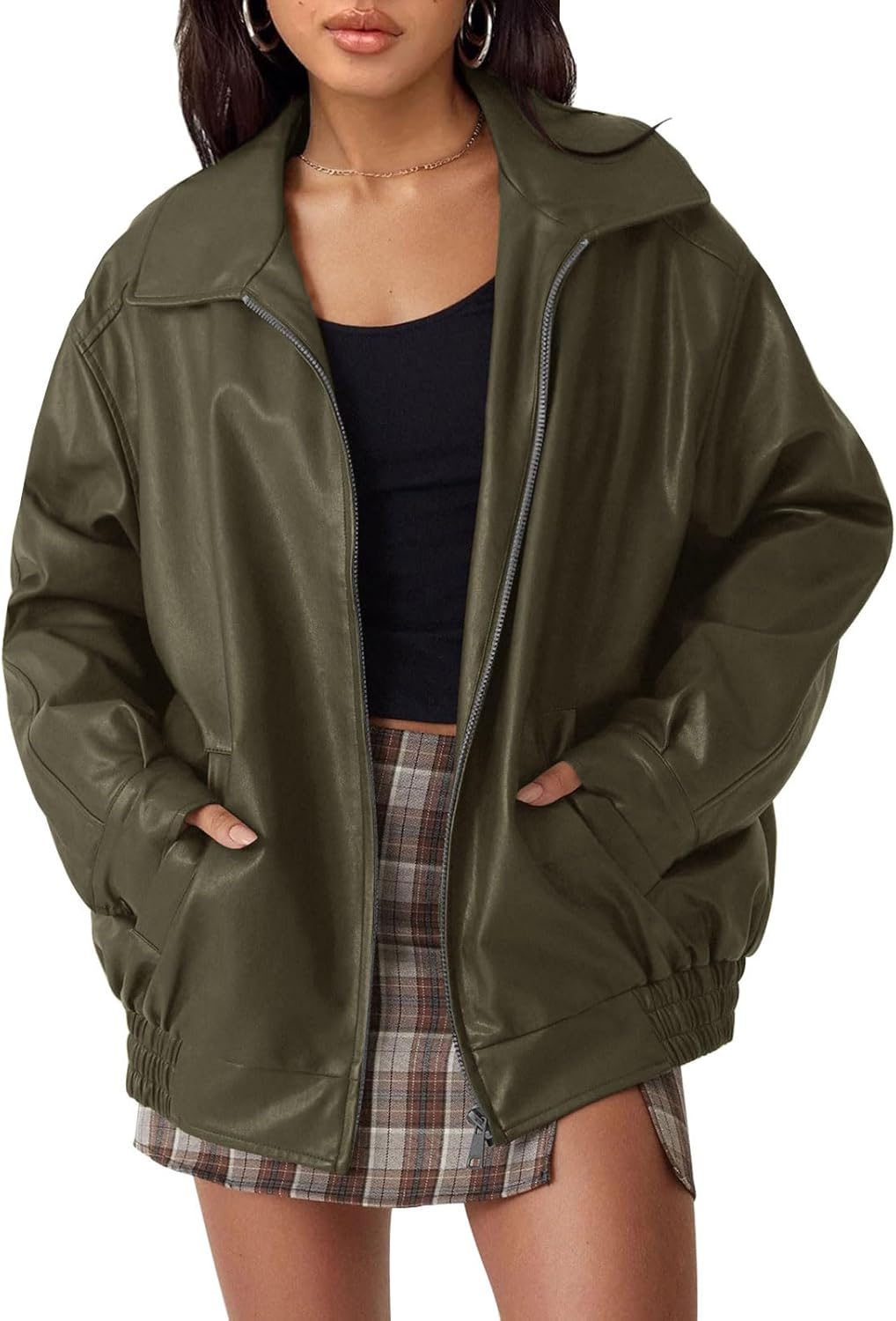 Zimonto - AUTOMET Womens Oversized Leather Jackets Faux Suede Fall Fashion Motorcycle Coats Winter Outfits Clothes Y2k Tops Import Single ASIN Import Multiple ASIN ×Product customization General Description Gallery Reviews Variations Addi Leather & Faux Leather