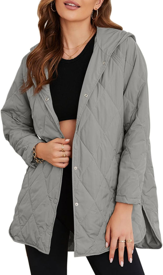 Zimonto - EVALESS Long Jackets for Women Fashion 2024 Winter Coat for Women Business Casual Diamond Quilted Hooded Lightweight Jackets Import Single ASIN Import Multiple ASIN ×Product customization General Description Gallery Reviews Vari Quilted Lightweight Jackets