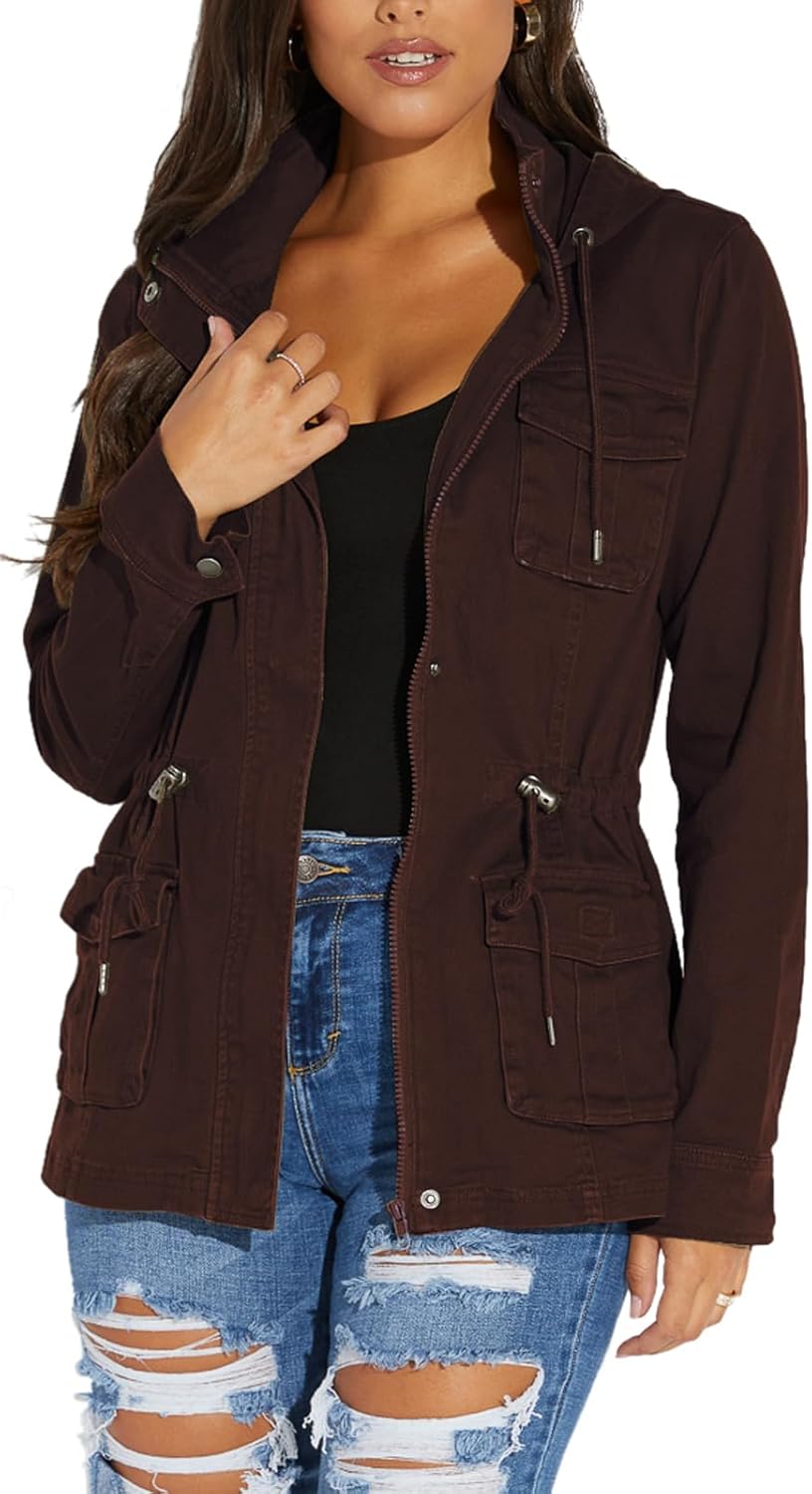 Zimonto - sexycherry Casual Jackets for Women Long Sleeve Lightweight Outwear Bomber Coats with Pockets Import Single ASIN Import Multiple ASIN ×Product customization General Description Gallery Reviews Variations Additional details Produ Casual Jackets