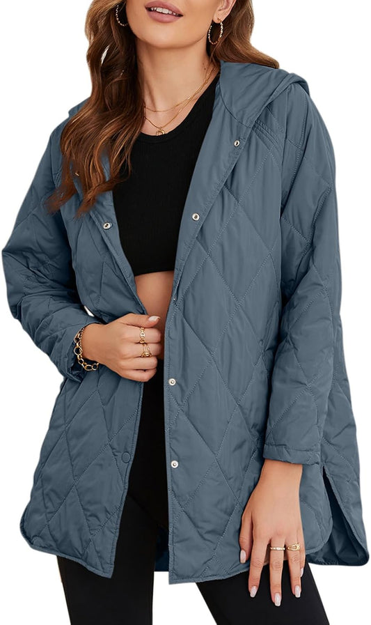 Zimonto - EVALESS Long Jackets for Women Fashion 2024 Winter Coat for Women Business Casual Diamond Quilted Hooded Lightweight Jackets Import Single ASIN Import Multiple ASIN ×Product customization General Description Gallery Reviews Vari Quilted Lightweight Jackets