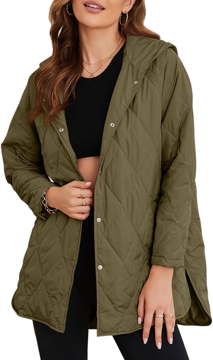 Zimonto - EVALESS Long Jackets for Women Fashion 2024 Winter Coat for Women Business Casual Diamond Quilted Hooded Lightweight Jackets Import Single ASIN Import Multiple ASIN ×Product customization General Description Gallery Reviews Vari Quilted Lightweight Jackets