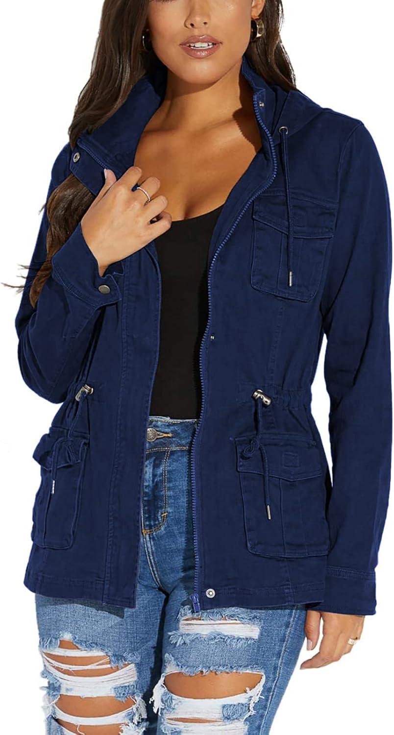 Zimonto - sexycherry Casual Jackets for Women Long Sleeve Lightweight Outwear Bomber Coats with Pockets Import Single ASIN Import Multiple ASIN ×Product customization General Description Gallery Reviews Variations Additional details Produ Casual Jackets